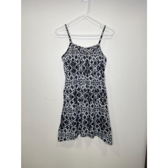 Black and White Y2K Geometric Pattern Strapless Short Sundress Beach Coverup, - Picture 8 of 10